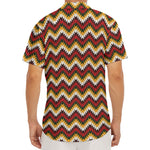 Native American Chevron Tribal Print Men's Deep V-Neck Shirt