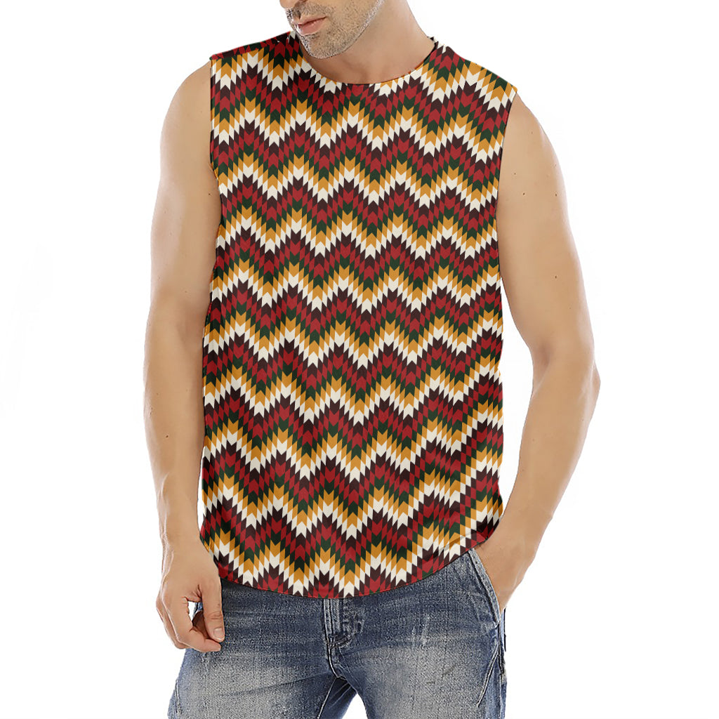 Native American Chevron Tribal Print Men's Fitness Tank Top