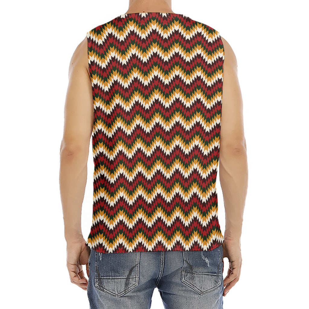 Native American Chevron Tribal Print Men's Fitness Tank Top