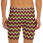 Native American Chevron Tribal Print Men's Long Boxer Briefs