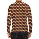 Native American Chevron Tribal Print Men's Long Sleeve Rash Guard