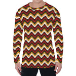 Native American Chevron Tribal Print Men's Long Sleeve T-Shirt