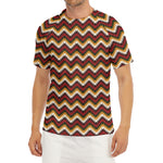 Native American Chevron Tribal Print Men's Short Sleeve Rash Guard