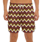 Native American Chevron Tribal Print Men's Split Running Shorts