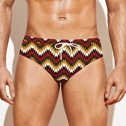 Native American Chevron Tribal Print Men's Swim Briefs