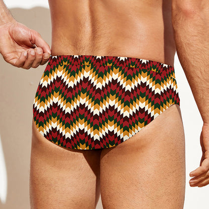 Native American Chevron Tribal Print Men's Swim Briefs