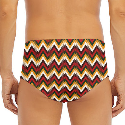 Native American Chevron Tribal Print Men's Triangle Swim Briefs
