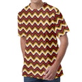 Native American Chevron Tribal Print Men's Velvet T-Shirt