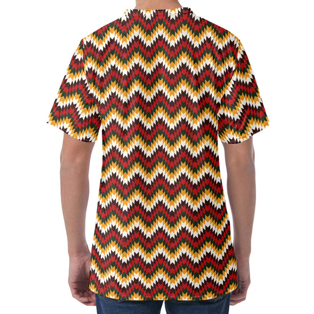 Native American Chevron Tribal Print Men's Velvet T-Shirt