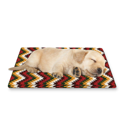 Native American Chevron Tribal Print Pet Cooling Mat Cover