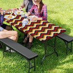 Native American Chevron Tribal Print Picnic Table Cover