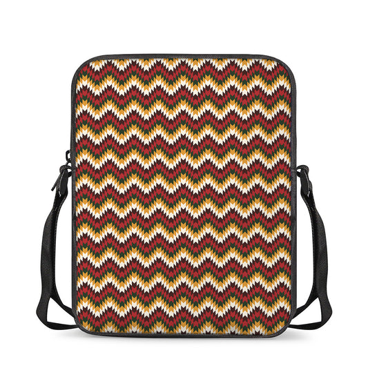 Native American Chevron Tribal Print Rectangular Crossbody Bag