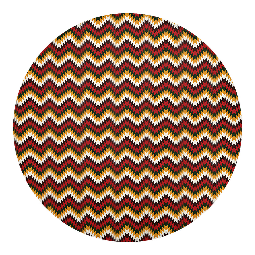 Native American Chevron Tribal Print Round Blanket