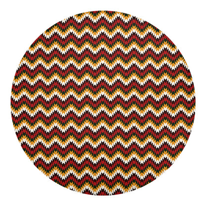 Native American Chevron Tribal Print Round Blanket
