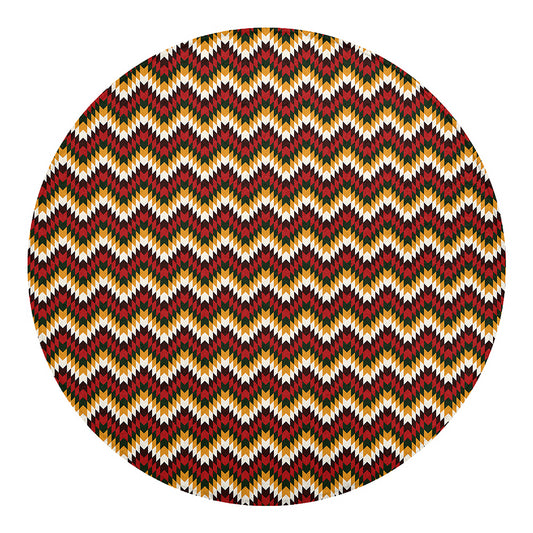 Native American Chevron Tribal Print Round Blanket