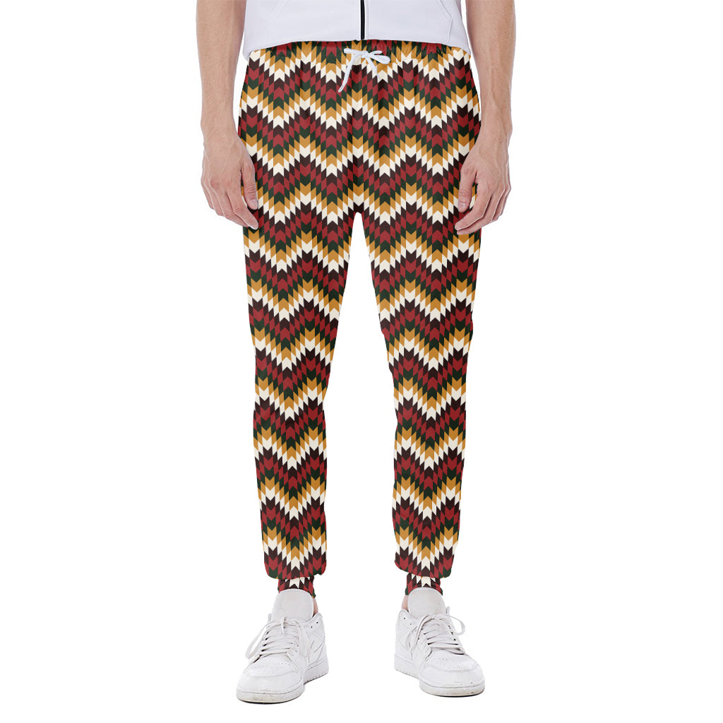 Native American Chevron Tribal Print Scuba Joggers