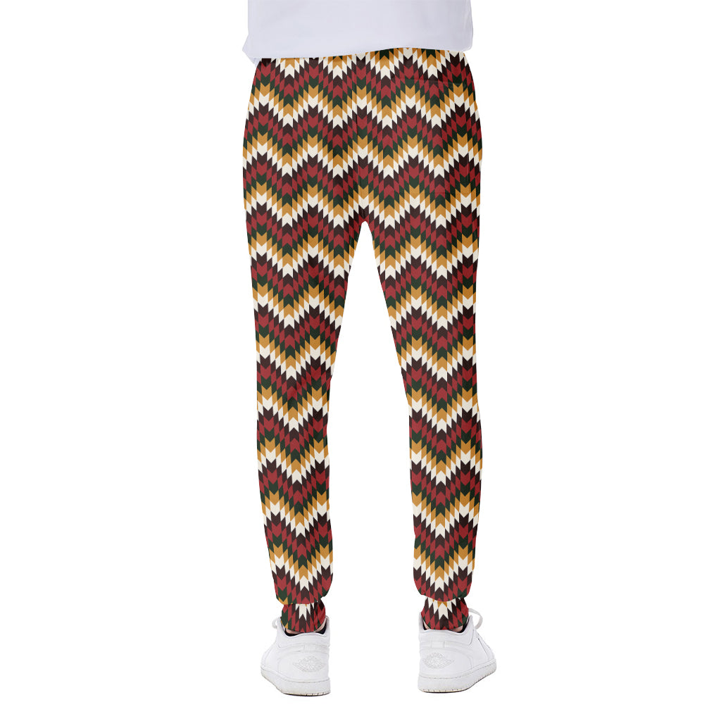 Native American Chevron Tribal Print Scuba Joggers