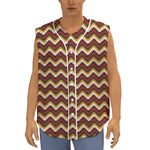 Native American Chevron Tribal Print Sleeveless Baseball Jersey