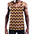 Native American Chevron Tribal Print Men's Workout Tank Top