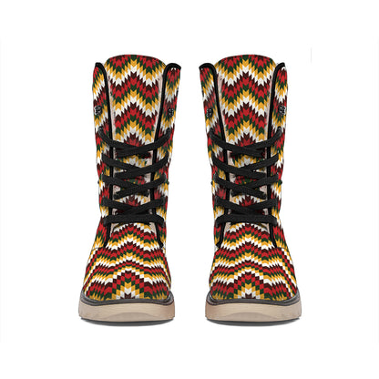 Native American Chevron Tribal Print Winter Boots