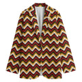 Native American Chevron Tribal Print Women's Cotton Blazer