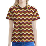 Native American Chevron Tribal Print Women's Polo Shirt