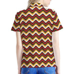Native American Chevron Tribal Print Women's Polo Shirt