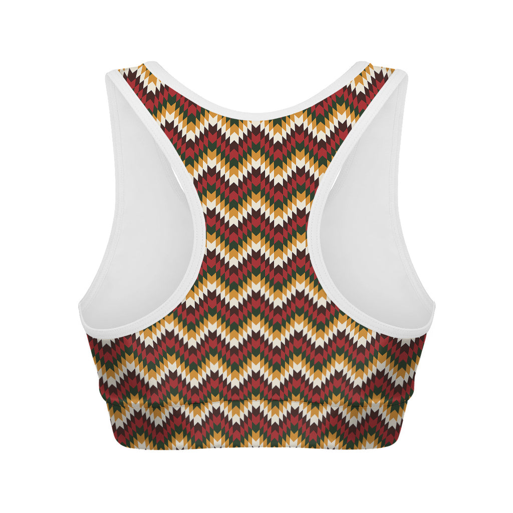 Native American Chevron Tribal Print Women's Sports Bra