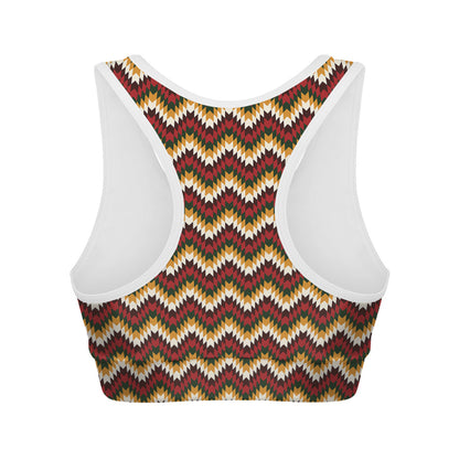 Native American Chevron Tribal Print Women's Sports Bra