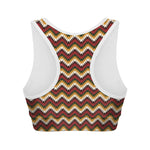 Native American Chevron Tribal Print Women's Sports Bra