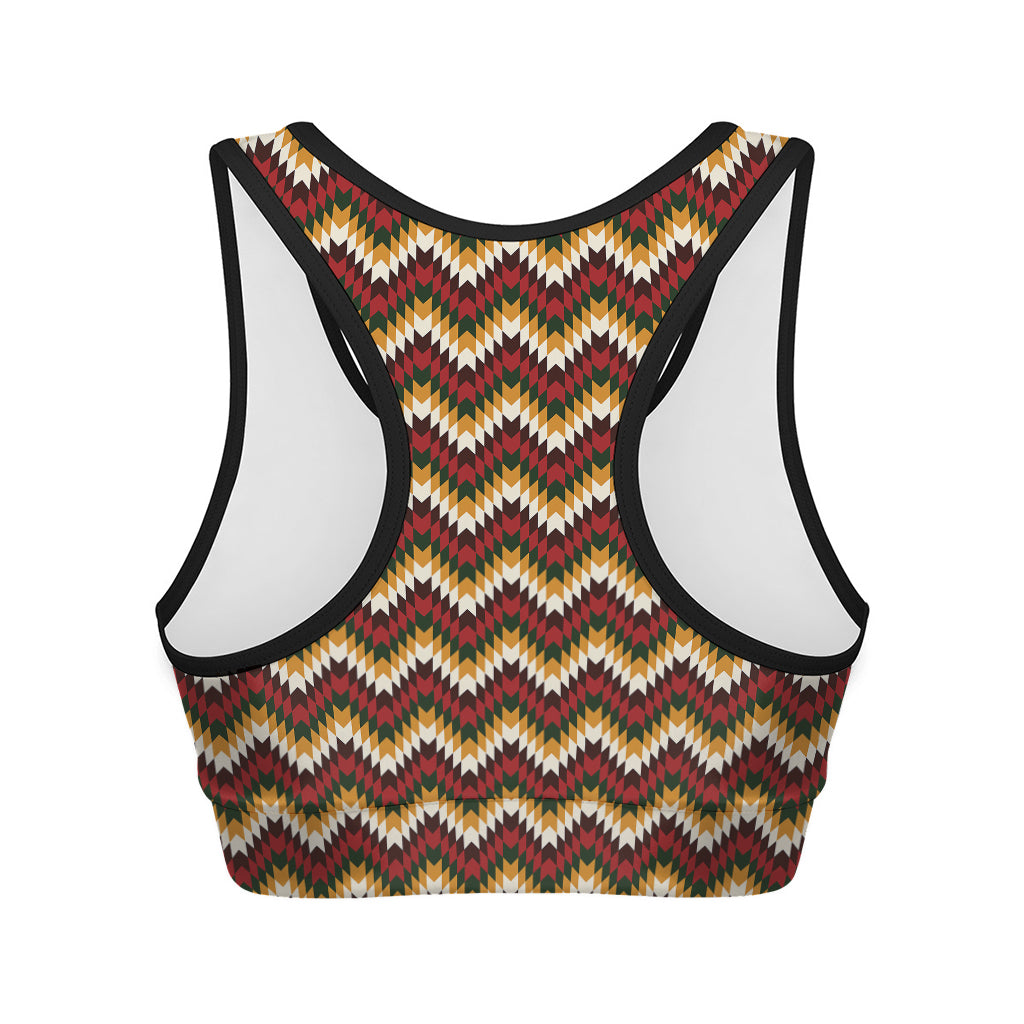 Native American Chevron Tribal Print Women's Sports Bra