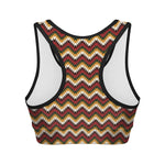 Native American Chevron Tribal Print Women's Sports Bra