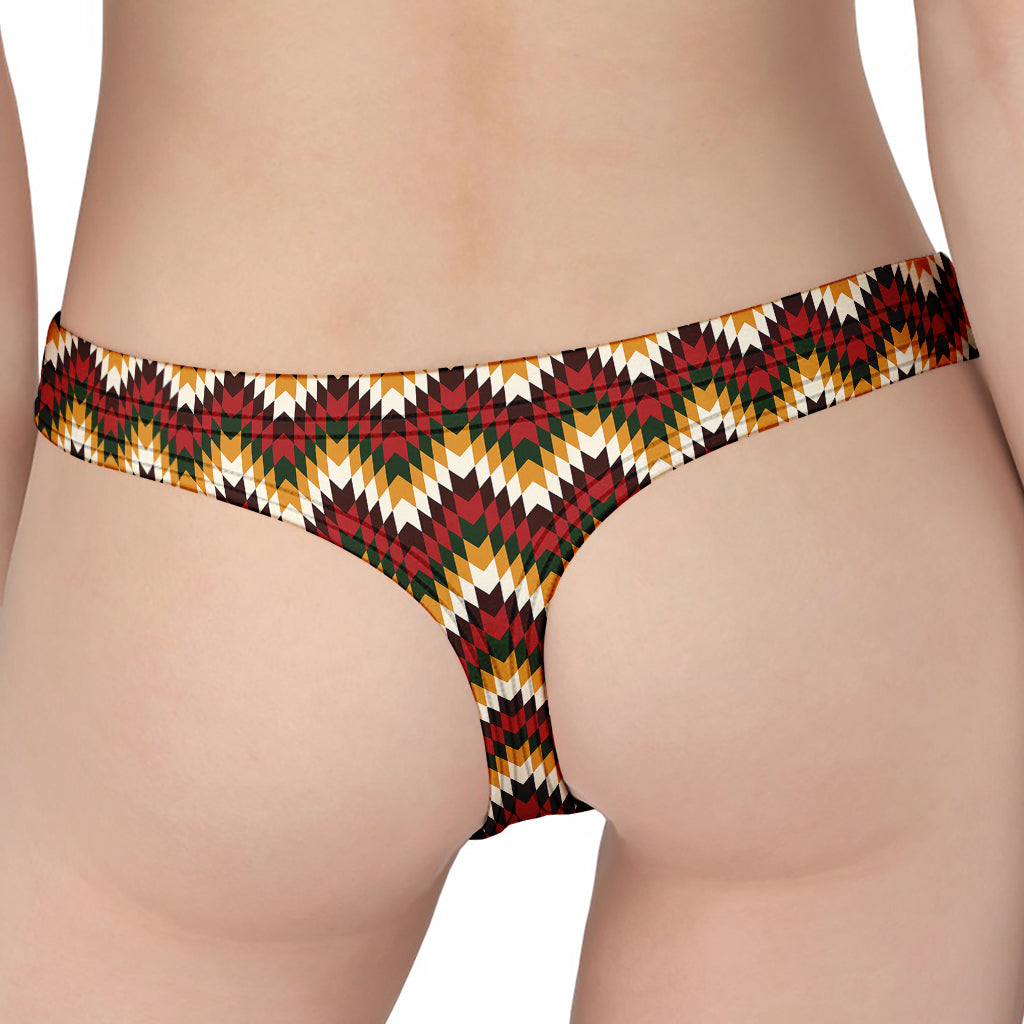 Native American Chevron Tribal Print Women's Thong