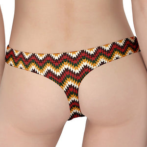 Native American Chevron Tribal Print Women's Thong