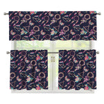 Native American Dream Catcher Print 3 Piece Kitchen Curtains