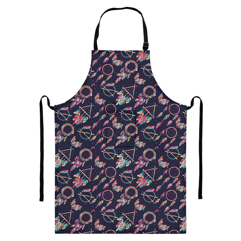 Native American Dream Catcher Print Bib Apron With Pocket