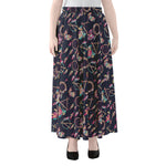 Native American Dream Catcher Print Chiffon Maxi Skirt