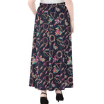 Native American Dream Catcher Print Chiffon Maxi Skirt