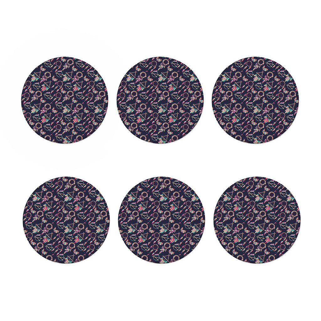 Native American Dream Catcher Print Coaster Set