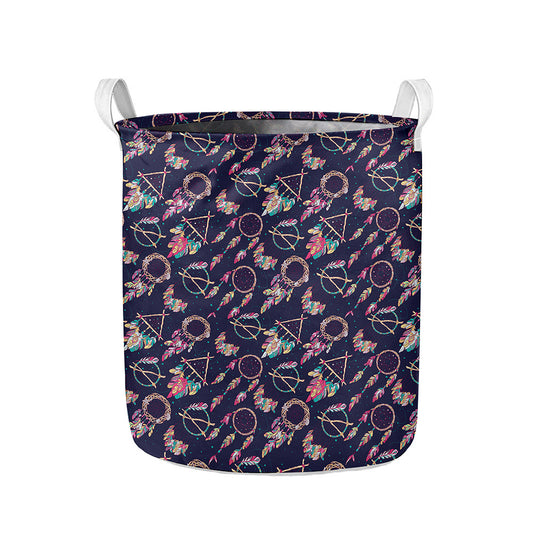 Native American Dream Catcher Print Collapsible Laundry Basket