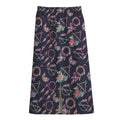 Native American Dream Catcher Print Cotton Front Slit Maxi Skirt
