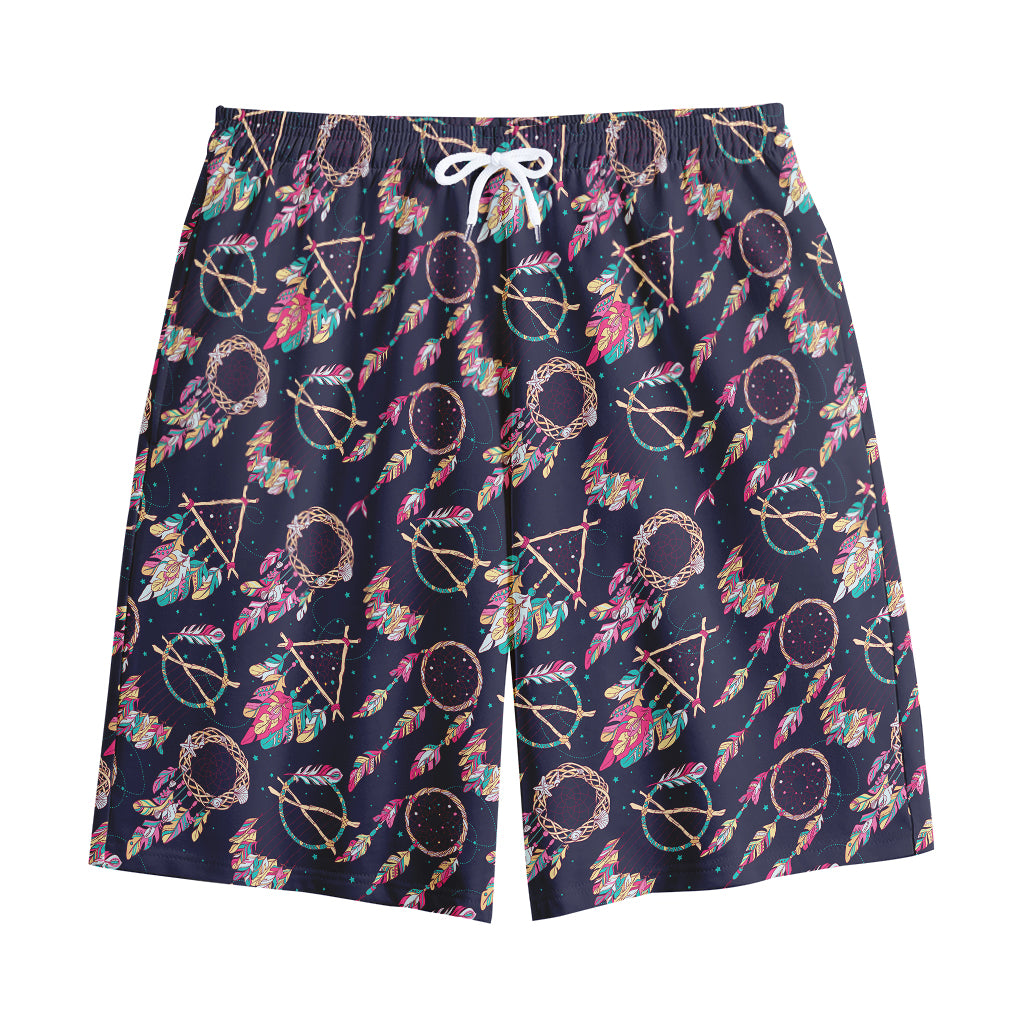 Native American Dream Catcher Print Cotton Shorts