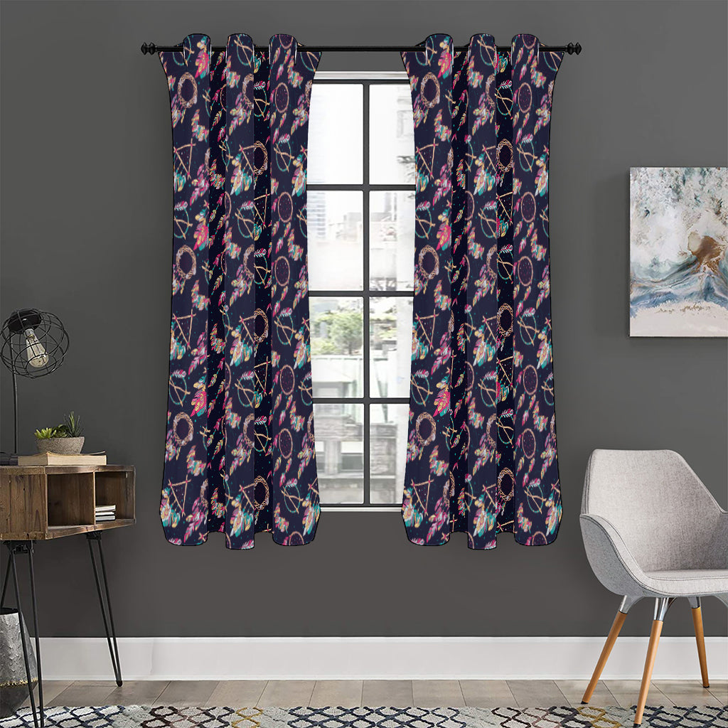 Native American Dream Catcher Print Curtain