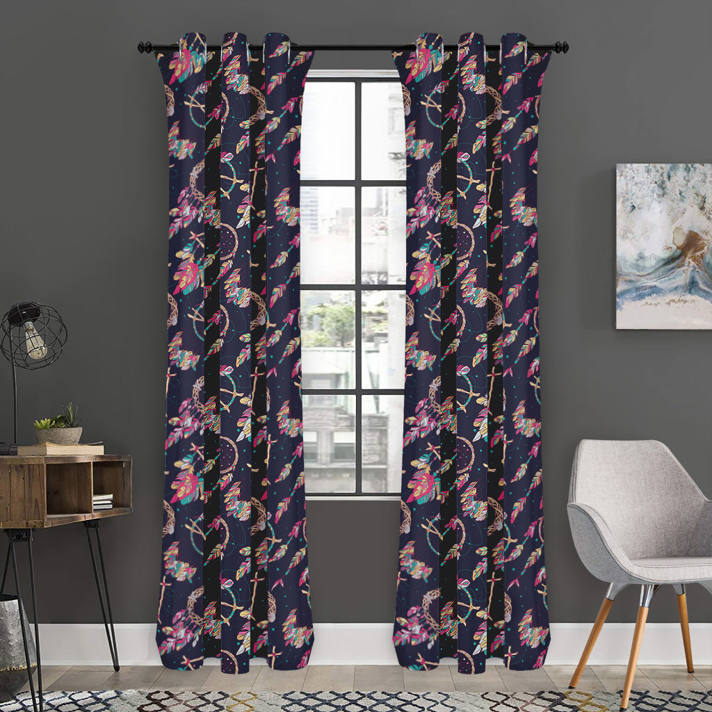 Native American Dream Catcher Print Curtain
