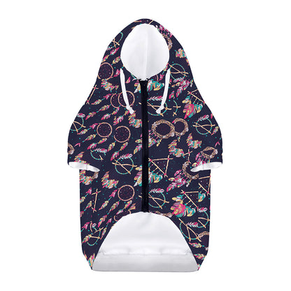 Native American Dream Catcher Print Dog Zip Up Hoodie