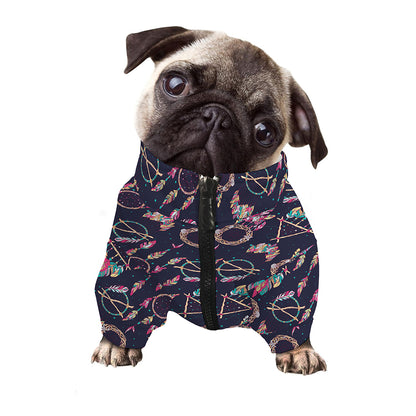 Native American Dream Catcher Print Dog Zip Up Jacket
