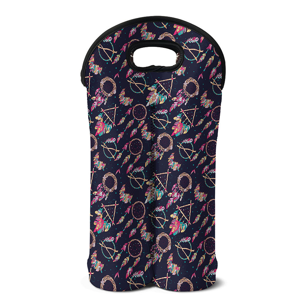 Native American Dream Catcher Print Double Neoprene Wine Tote