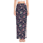 Native American Dream Catcher Print High Slit Maxi Skirt