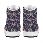 Native American Dream Catcher Print High Top Leather Sneakers