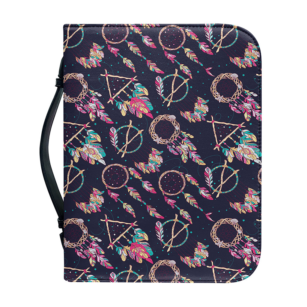Native American Dream Catcher Print Leather Bible Cover
